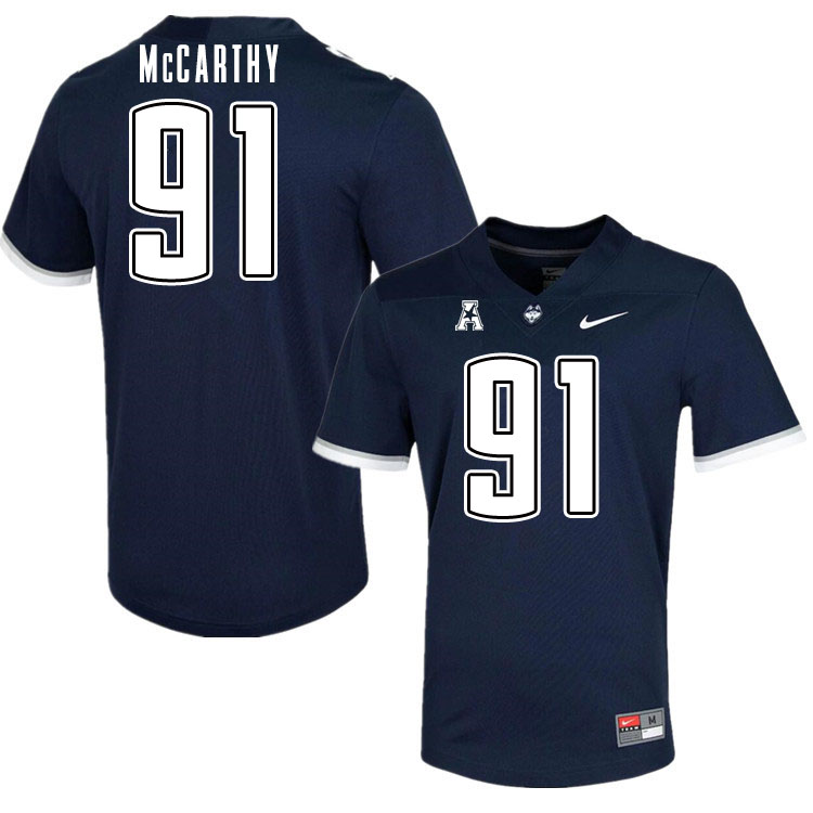 Men #91 Collin McCarthy Uconn Huskies College Football Jerseys Sale-Navy